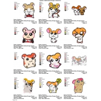 12 Hamtaro Embroidery Designs Collections 02